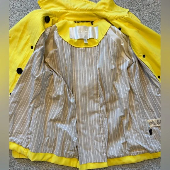 Coach yellow coat XS classic style - Picture 5 of 10
